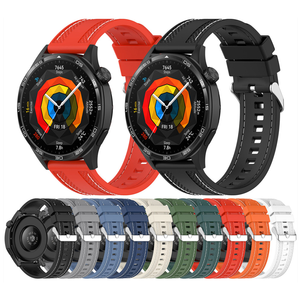 Silicone Watch Band 22Mm - 22mm Dikiş silikon evrensel kayış Huawei