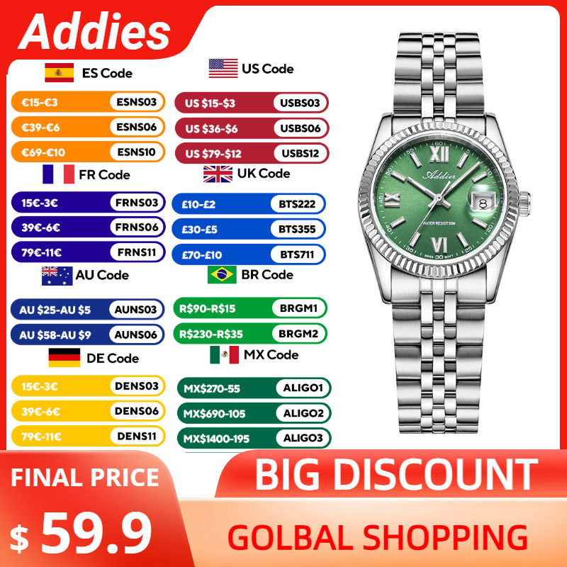Stainless Bracelet Diver - Addies Kadınlar için Yüksek Kaliteli Lüks