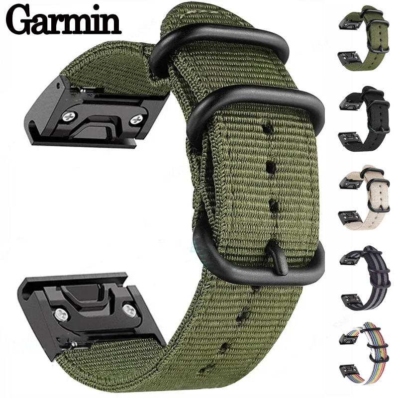 Canvas Strap Watch - Garmin Fenix 7 6X 6S 6