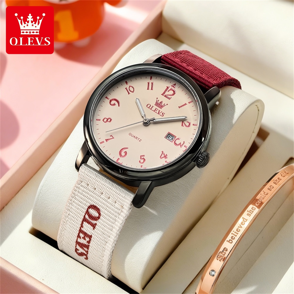 Canvas Strap Watch - OLEVS Yepyeni Moda Kuvars İzle Erkek