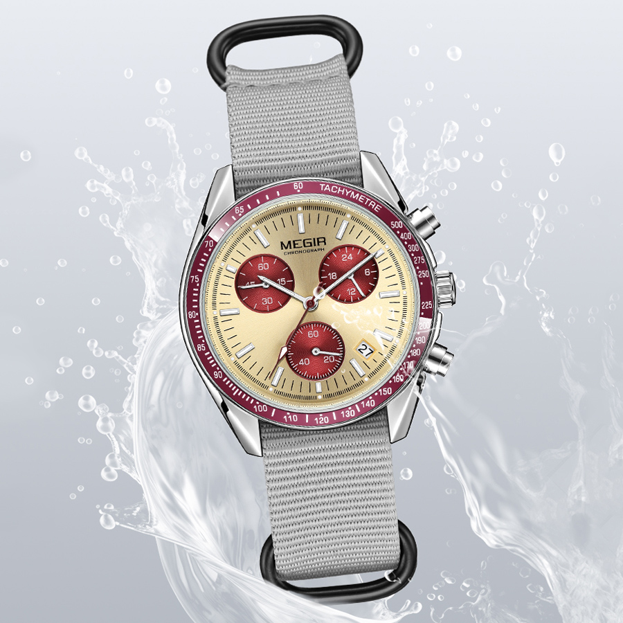 MEGIR Yeni Lüks erkek Saatler  - Canvas Strap Watch incelemesi ve fiyatı