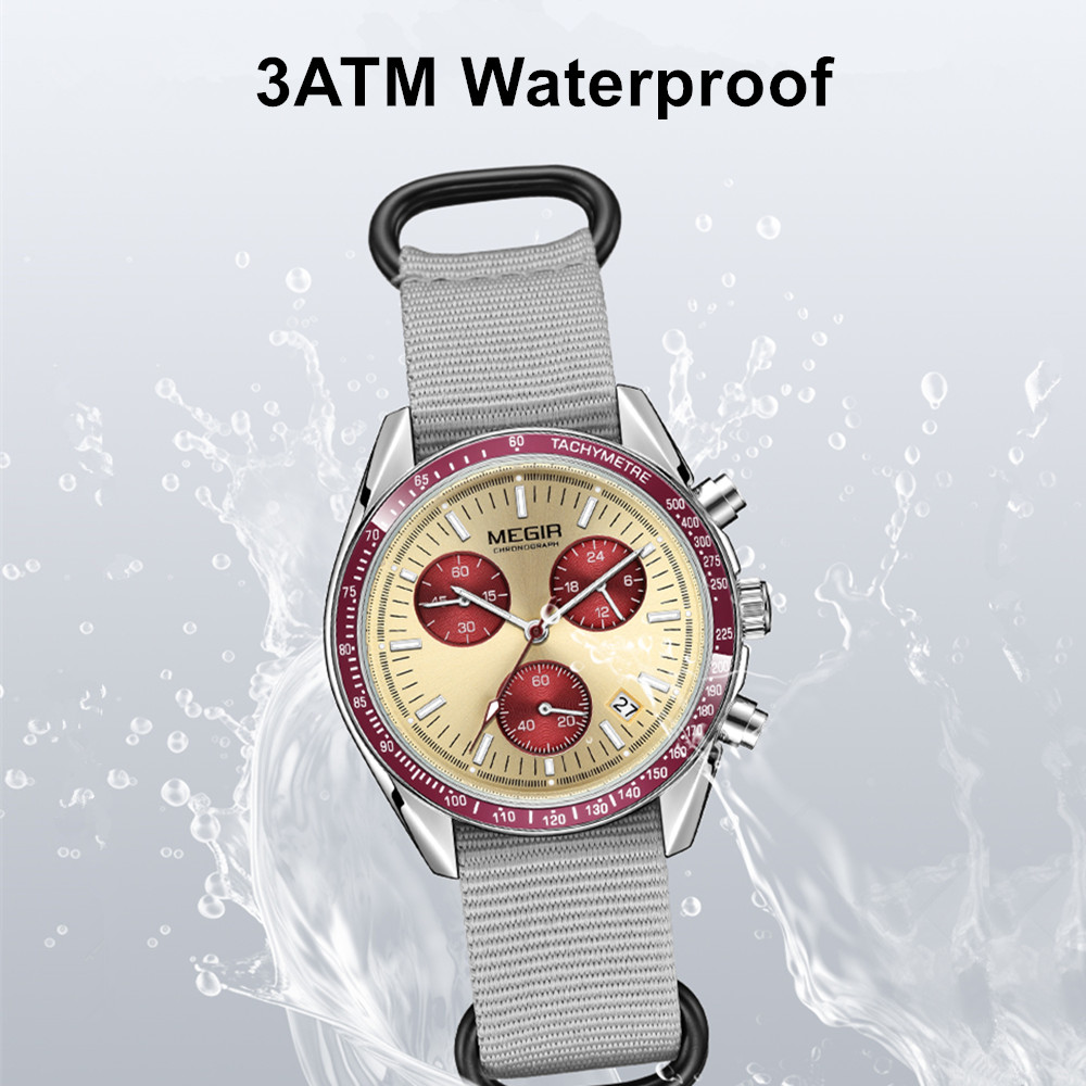 MEGIR Kronograf Kanvas Kayış E - Canvas Strap Watch incelemesi ve fiyatı