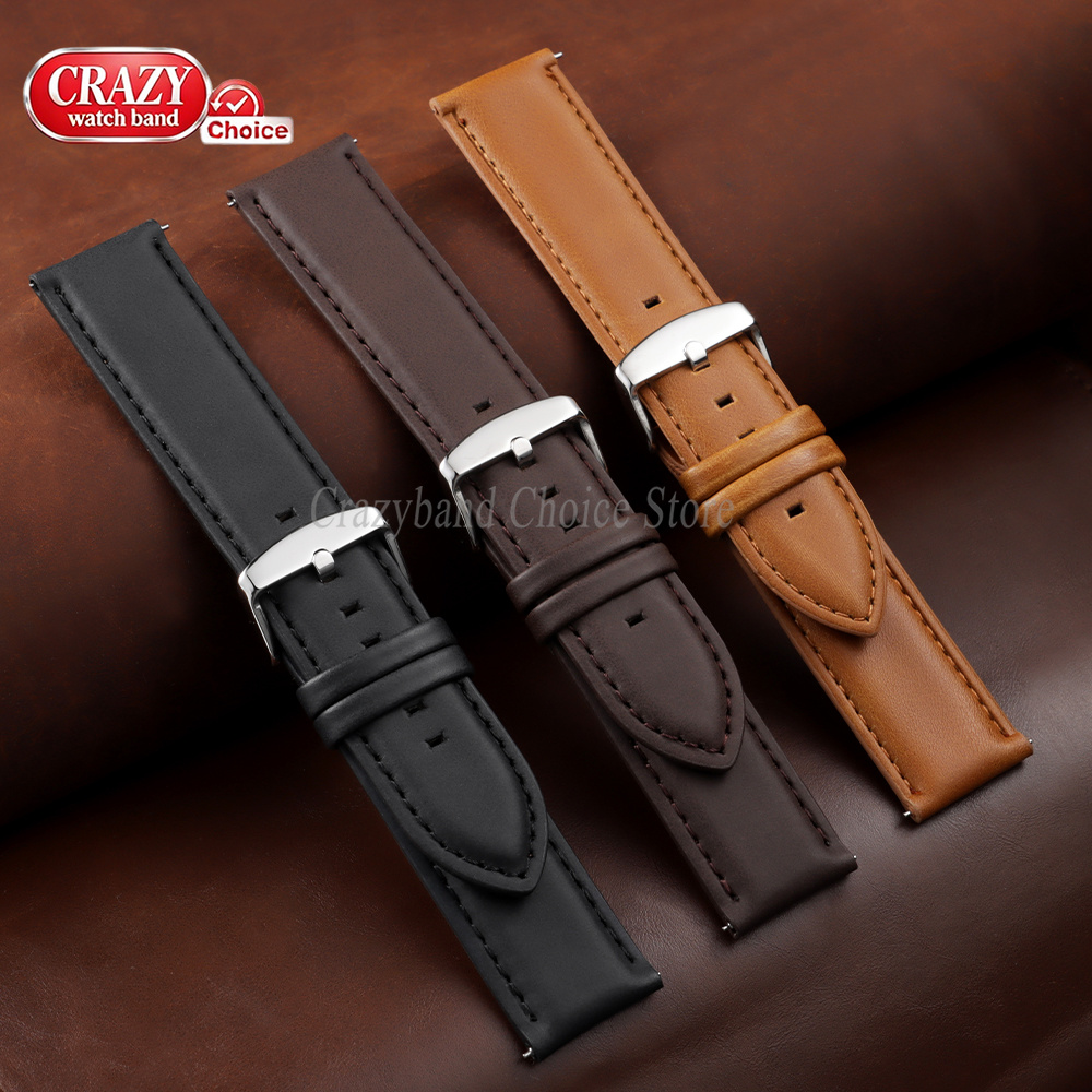 Yağ balmumu inek derisi saat k - Leather Strap Quick Release incelemesi ve fiyatı